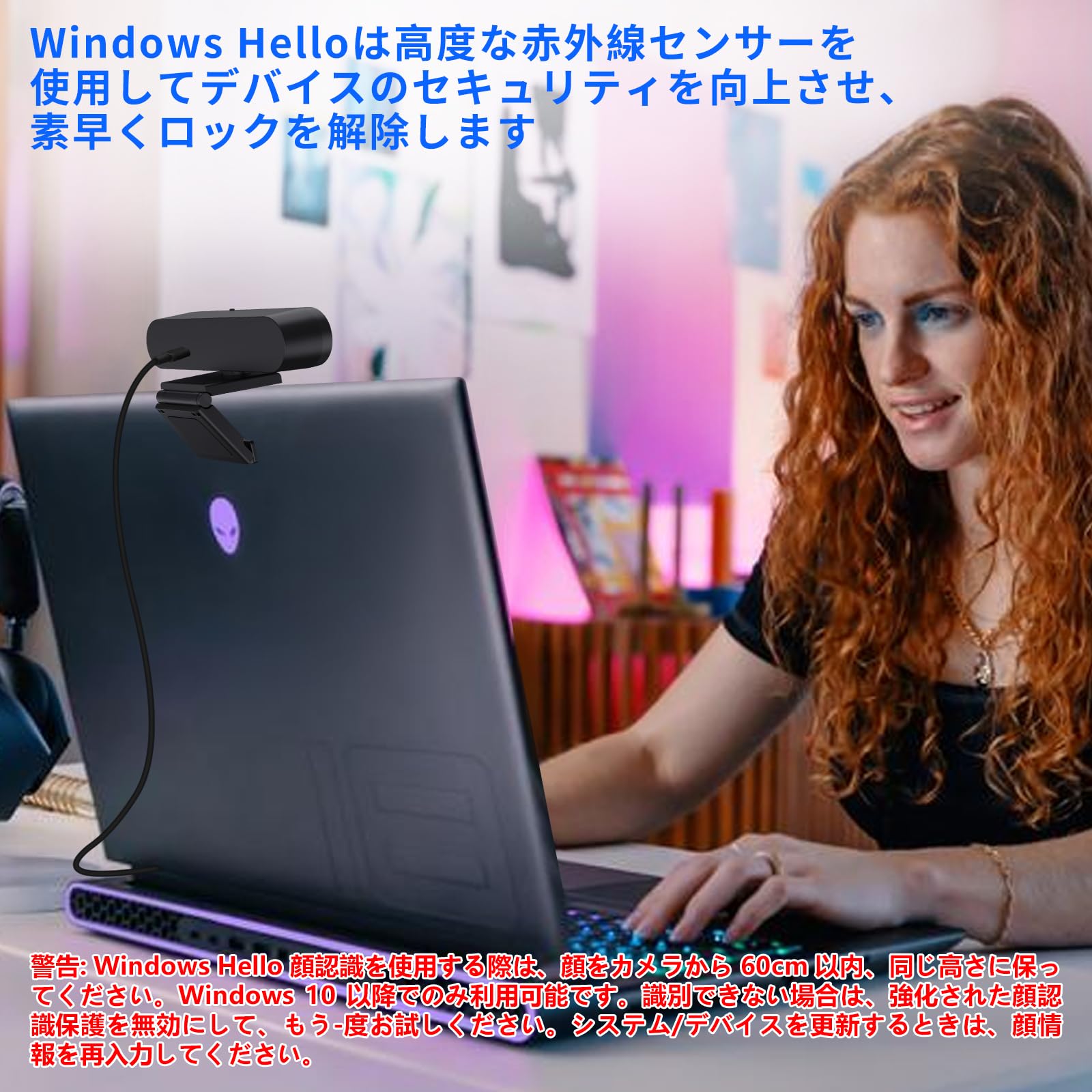Amazon.co.jp: 2K PCウェブカメラ、ノイズキャンセリングマイク付き